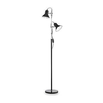 Piantana Moderna Polly Metallo Nero 2 Luci E27