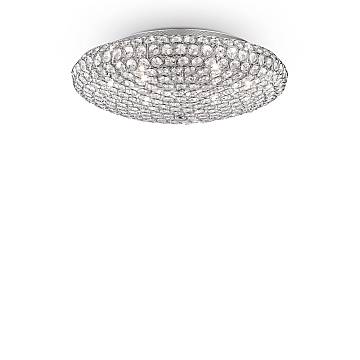 Plafoniera Contemporanea King Metallo-Cristallo Cromo 9 Luci G9 3W 3000K