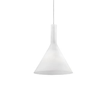 Sospensione Moderna Cocktail Vetro Bianco 1 Luce E14