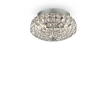 Plafoniera Contemporanea King Metallo-Cristallo Cromo 3 Luci G9 3W 3000K