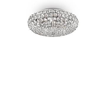 Plafoniera Contemporanea King Metallo-Cristallo Cromo 5 Luci G9 3W 3000K
