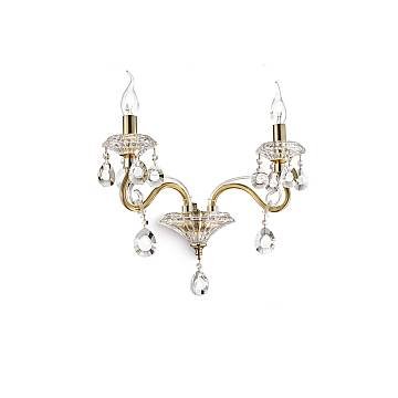 Applique Classica Negresco Metallo-Cristallo Oro 2 Luci E14 Applique Classica Negresco Metallo-Cristallo Oro 2 Luci E14