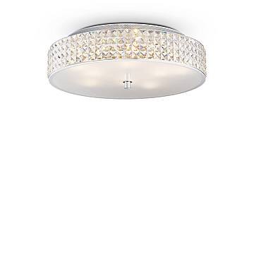 Plafoniera Contemporanea Roma Metallo-Cristallo Cromo 9 Luci 3W 3000K Luce Calda Plafoniera Contemporanea Roma Metallo-Cristallo Cromo 9 Luci 3W 3000K Luce Calda