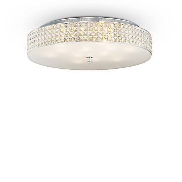 Plafoniera Contemporanea Roma Metallo-Cristallo Cromo 12 Luci 3W 3000K Plafoniera Contemporanea Roma Metallo-Cristallo Cromo 12 Luci 3W 3000K