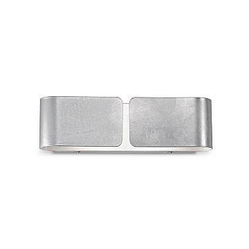 Applique Contemporanea Clip Metallo Argento 2 Luci E27 Applique Contemporanea Clip Metallo Argento 2 Luci E27