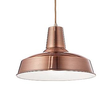 Sospensione Industrial-Minimal Moby Metallo Rame 1 Luce E27 Sospensione Industrial-Minimal Moby Metallo Rame 1 Luce E27