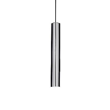 Sospensione Moderna Look Metallo Cromo 1 Luce Gu10 7W 3000K Luce Calda