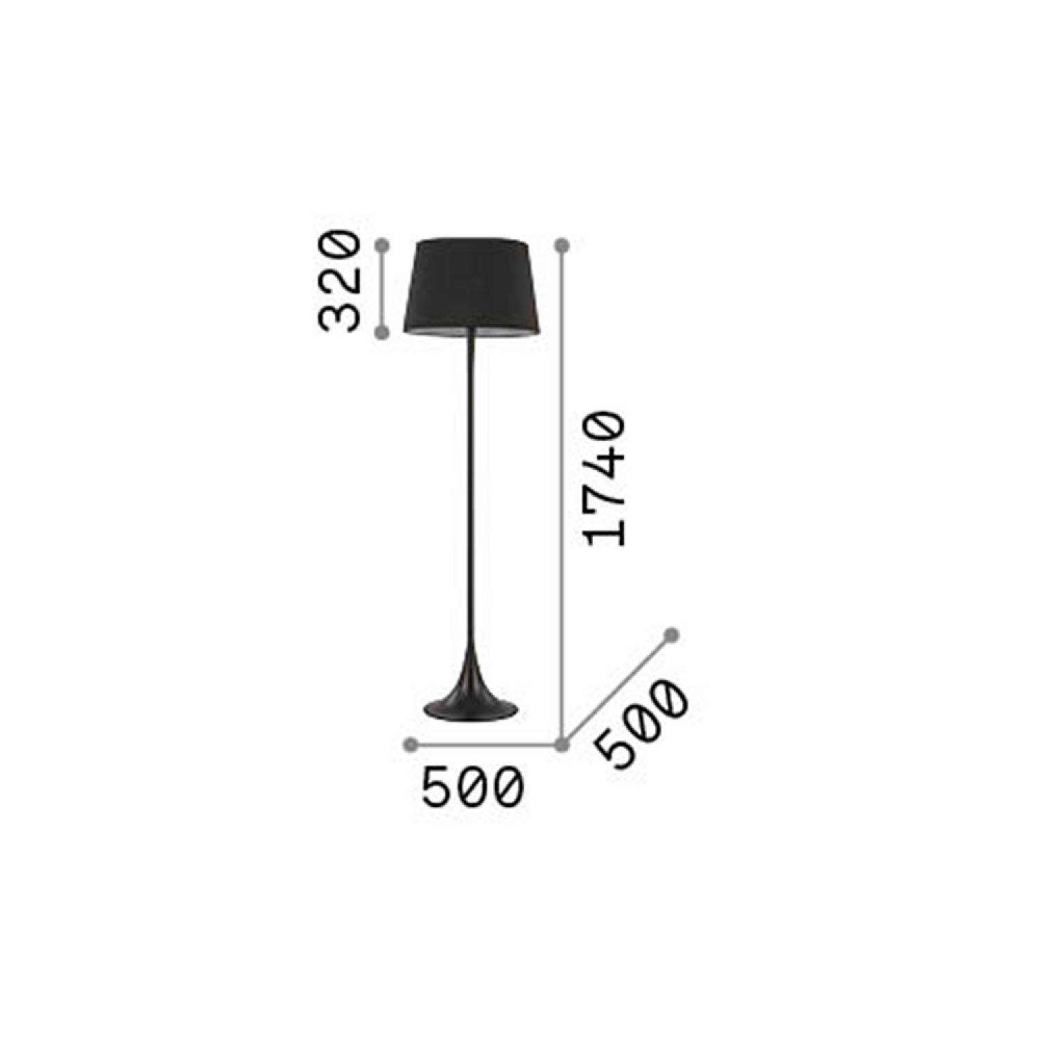 Piantana Moderna London Metallo Bianco 1 Luce E27 110233