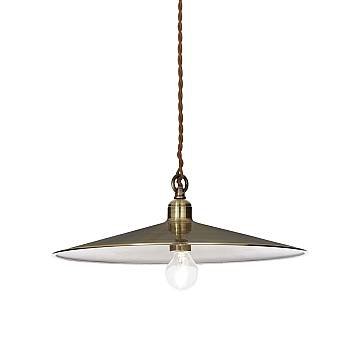 Sospensione Rustica-Country Cantina Metallo Ottone Brunito 1 Luce E27