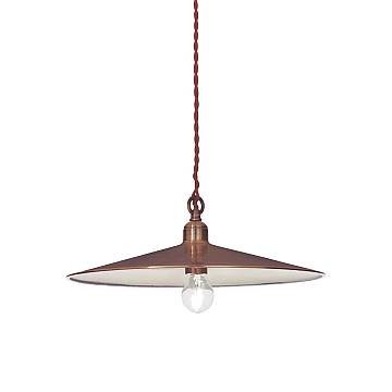 Sospensione Rustica-Country Cantina Metallo Rame 1 Luce E27