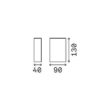Applique Moderna Tetris-2 Alluminio Antracite 2 Luci G9