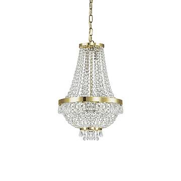 Lampadario Classico Caesar Metallo-Cristallo Oro 6 Luci G9 3W 3000K Luce Calda Lampadario Classico Caesar Metallo-Cristallo Oro 6 Luci G9 3W 3000K Luce Calda