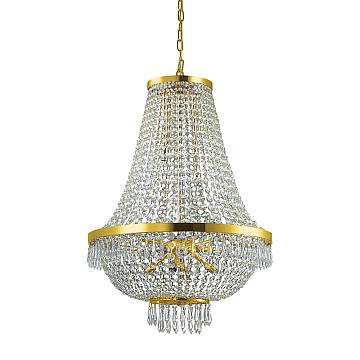 Lampadario Classico Caesar Metallo-Cristallo Oro 12 Luci G9 3W 3000K Luce Calda Lampadario Classico Caesar Metallo-Cristallo Oro 12 Luci G9 3W 3000K Luce Calda