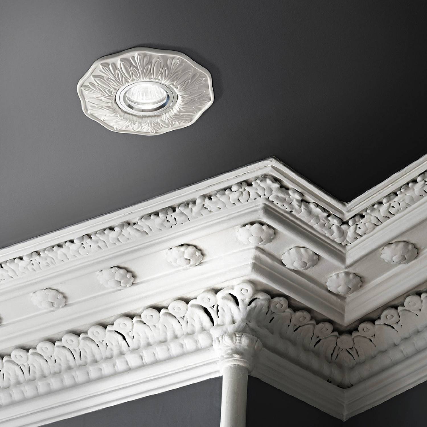 Tecnico Classico Polka Pietra - Cemento - Gesso Bianco 1 Luce Gu10 115597