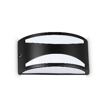 Ideal Lux lampada da parete REX-3 1 luce E27 IP44 nero alluminio Ideal Lux lampada da parete REX-3 1 luce E27 IP44 nero alluminio