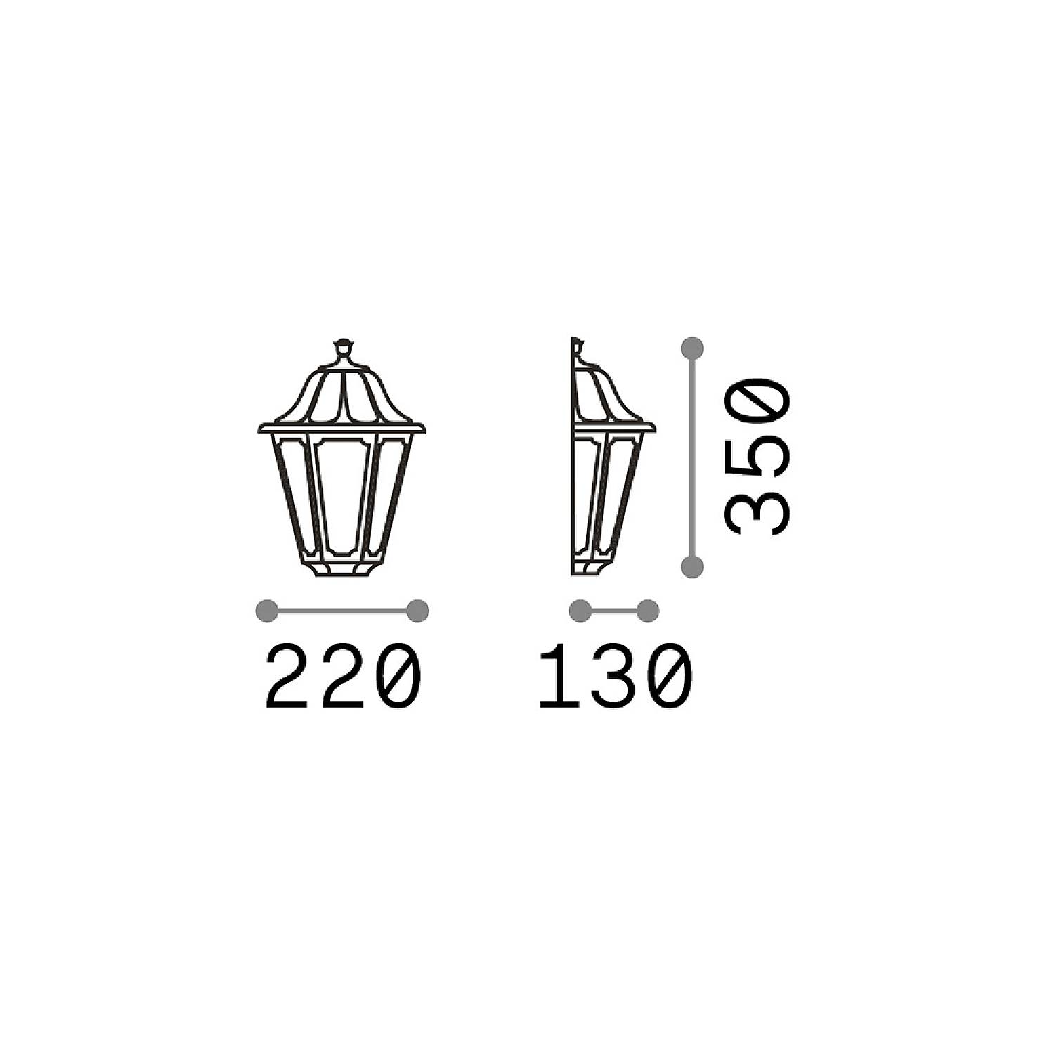 Applique Classica Dafne Materie Plastiche Bianco 1 Luce E27 Small 120430