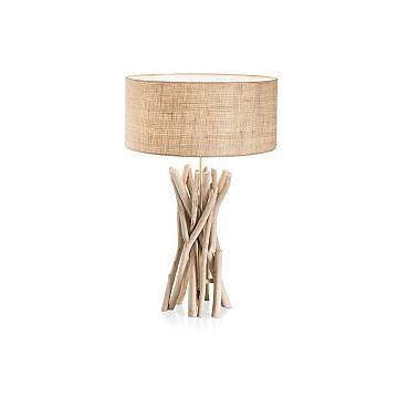 Lampade Da Scrivania Industrial Driftwood Metallo-Legno Marrone 1 Luce E27 Lampade Da Scrivania Industrial Driftwood Metallo-Legno Marrone 1 Luce E27