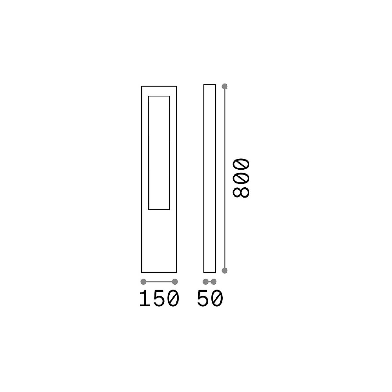 Piantana Moderna Vega Alluminio Nero 1 Luce G9 3W 3000K Luce Calda 136059