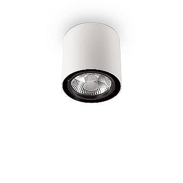 Plafoniera Moderna Mood Round Alluminio Bianco 1 Luce Gu10 10W 3000K D15Cm