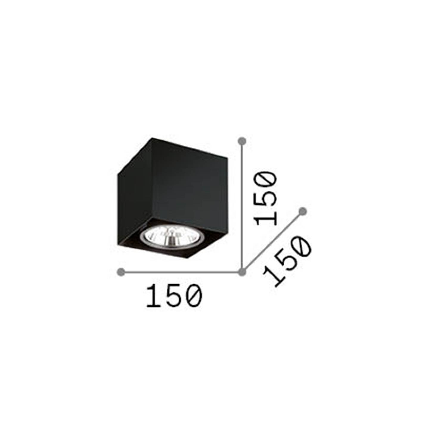 Plafoniera Moderna Mood Square Alluminio Bianco 1 Luce Gu10 7W 3000K D15Cm 140933