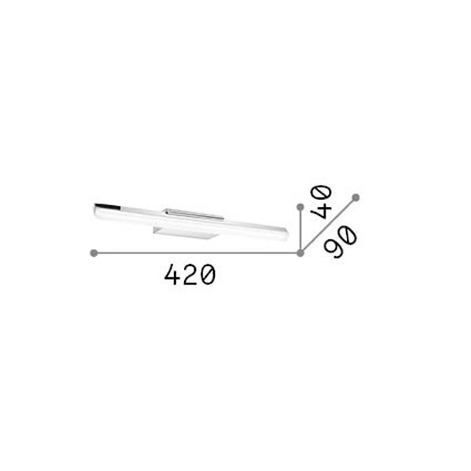 Applique Moderna Riflesso Alluminio Bianco Led 11W 3000K Luce Calda 142296