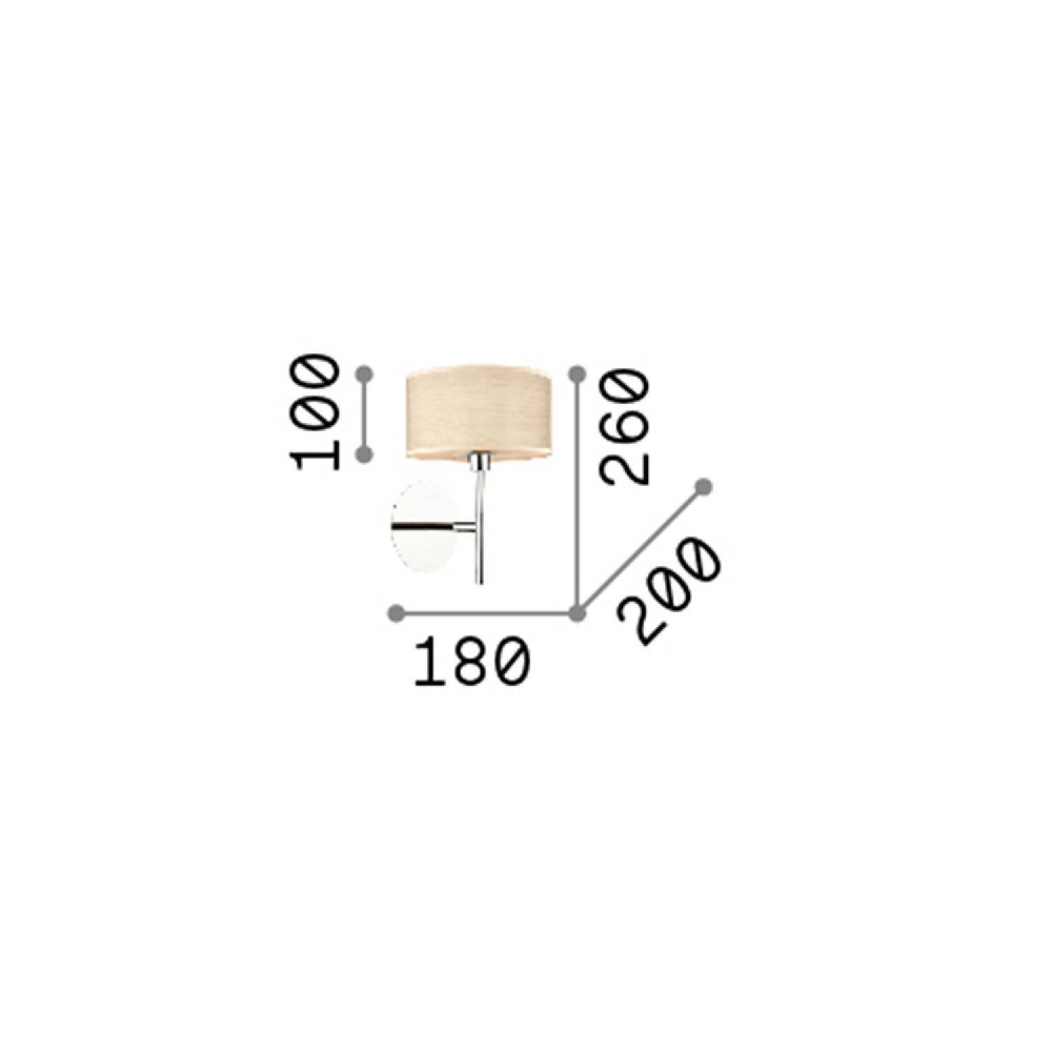 Applique Industrial-Minimal Woody Metallo Bianco 1 Luce 3W 3000K Luce Calda 143156