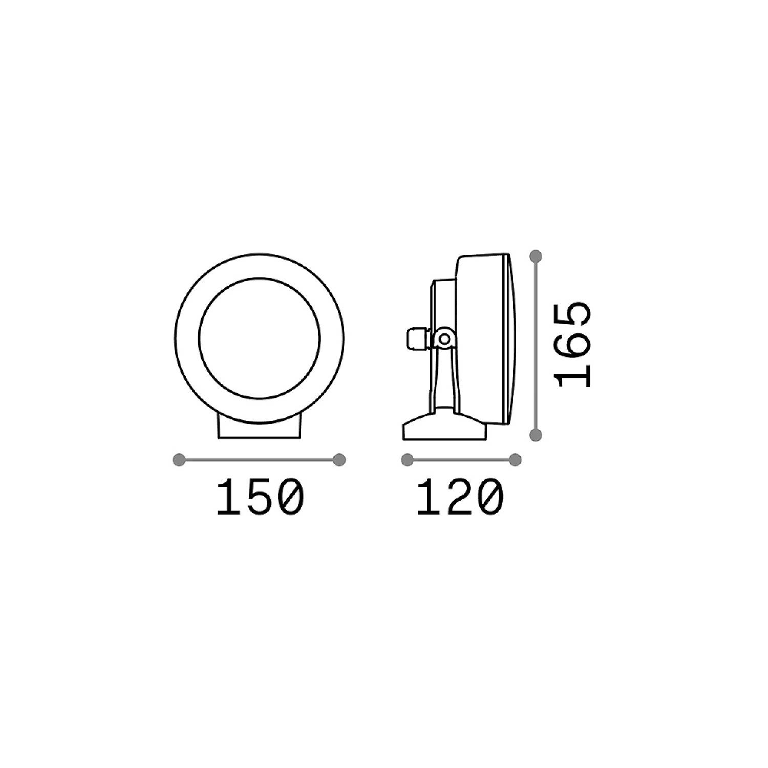 Applique Moderna Litio Materie Plastiche Grigio 1 Luce Gx53 145327