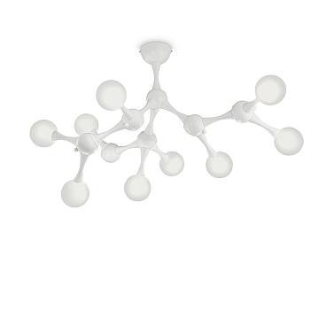 Plafoniera Contemporanea Nodino Metallo Bianco 9 Luci G9 3W 3000K Luce Calda Plafoniera Contemporanea Nodino Metallo Bianco 9 Luci G9 3W 3000K Luce Calda