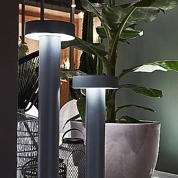 Piantana Moderna Tesla Alluminio Antracite 4 Luci G9 H80Cm