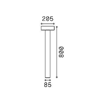 Piantana Moderna Tesla Alluminio Antracite 4 Luci G9 H80Cm