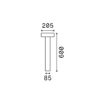 Piantana Moderna Tesla Alluminio Antracite 4 Luci G9 H60Cm