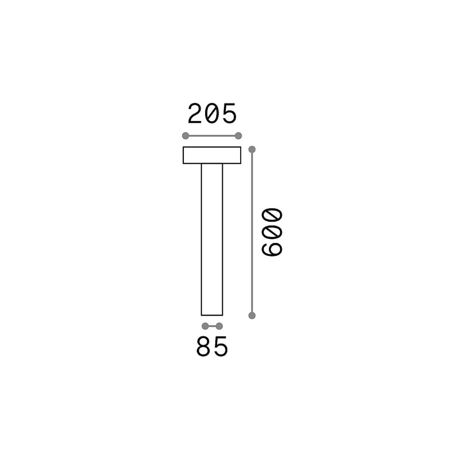 Piantana Moderna Tesla Alluminio Bianco 4 Luci 3W 3000K Luce Calda H60Cm 153209
