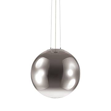 Sospensione Moderna Mapa Vetro Cromo Sfumato 1 Luce E27 D50Cm Sospensione Moderna Mapa Vetro Cromo Sfumato 1 Luce E27 D50Cm