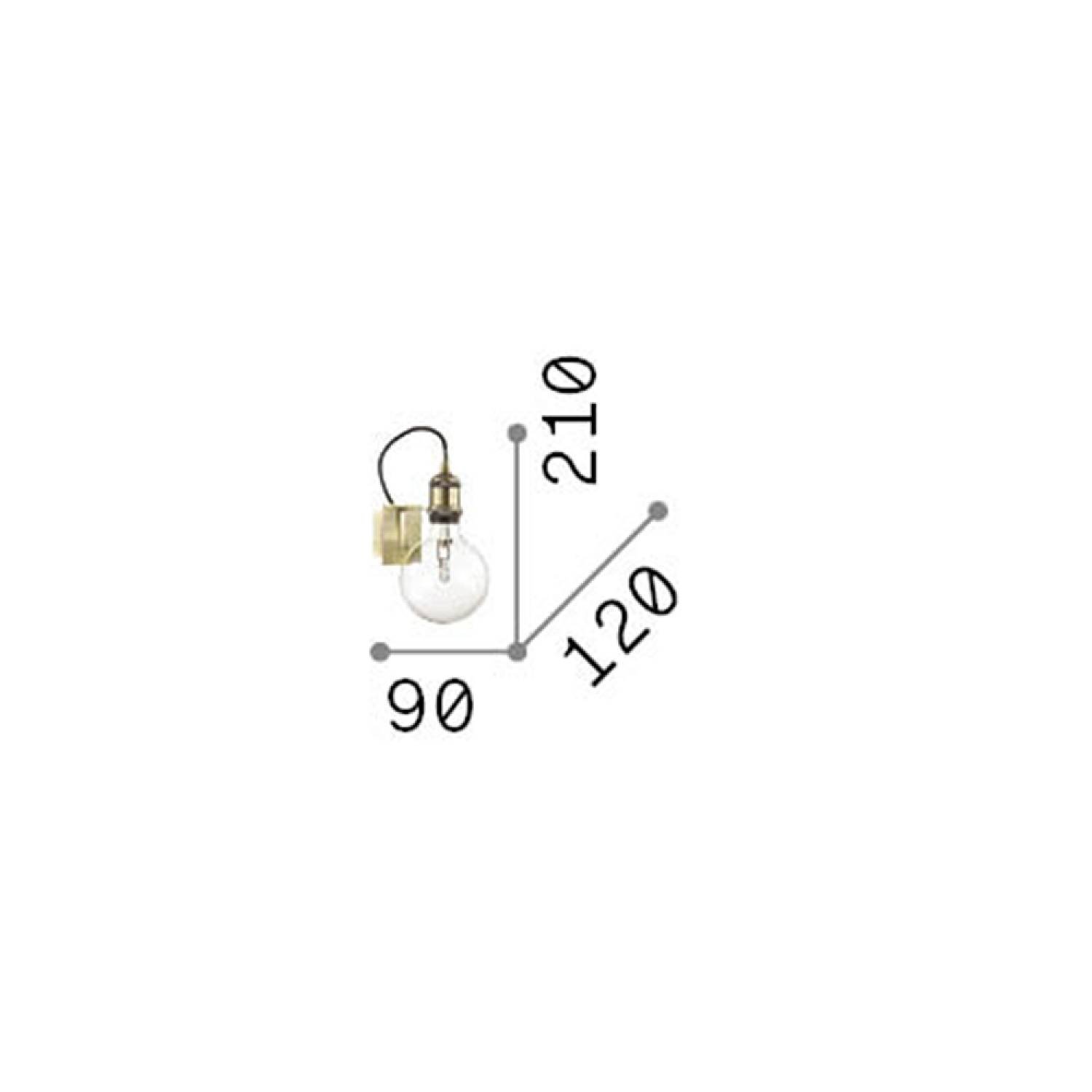 Applique Rustica-Country Frida Metallo Rame 1 Luce E27 163338