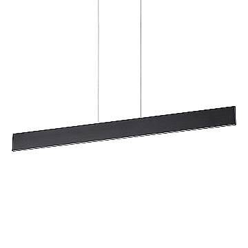 Sospensione Industrial-Minimal Desk Metallo Nero Led 32W 3000K Luce Calda