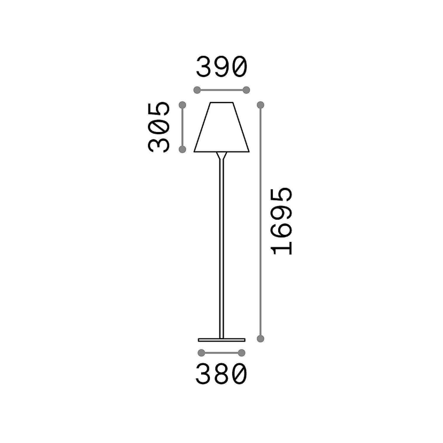 Piantana Moderna Itaca Metallo Bianco 1 Luce E27 180953