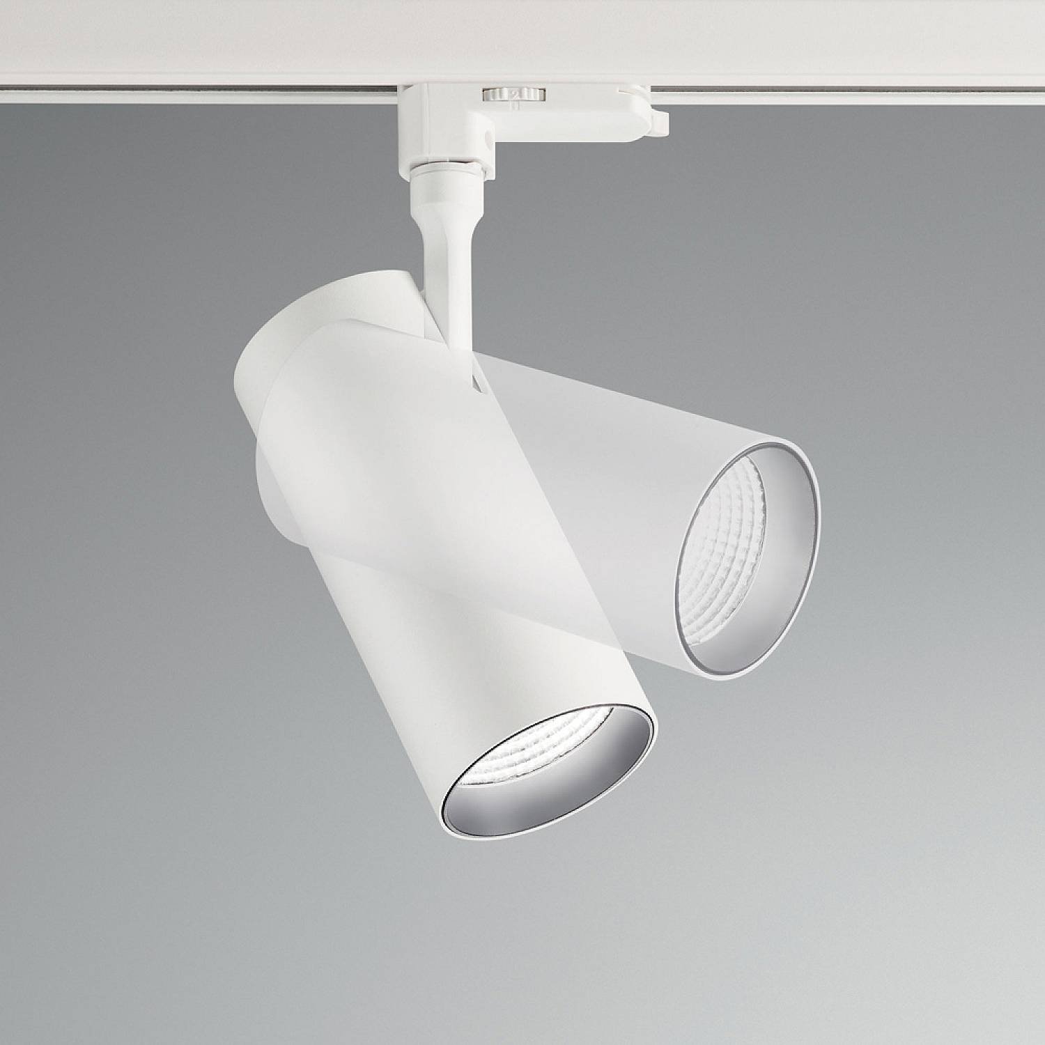 Proiettore Cilindrico Smile Alluminio Bianco Led 30W 3000K Luce Calda Cri80 24° 189697