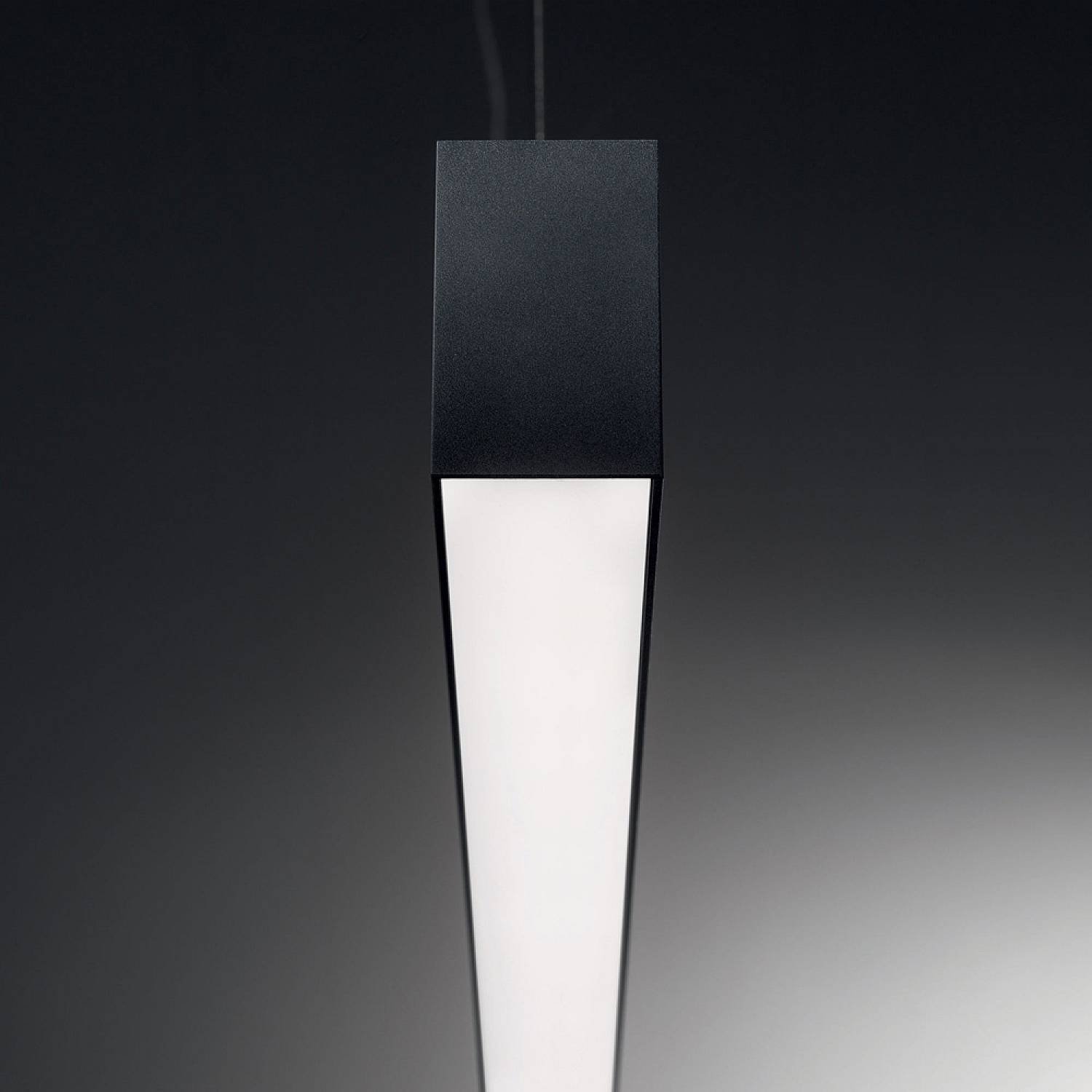 Sistema Lineare Fluo Wide Alluminio Nero Led 27W 3000K Luce Calda L.120,5Cm 191997