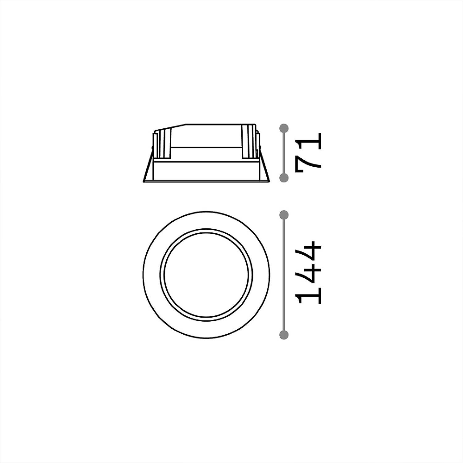 Faretto Incasso Basic Fi Alluminio Bianco Led 20W 3000K Luce Calda 193472