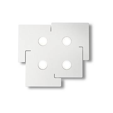 Plafoniera Moderna Totem Metallo Bianco 4 Luci Gx53 9W 3000K Luce Calda Plafoniera Moderna Totem Metallo Bianco 4 Luci Gx53 9W 3000K Luce Calda