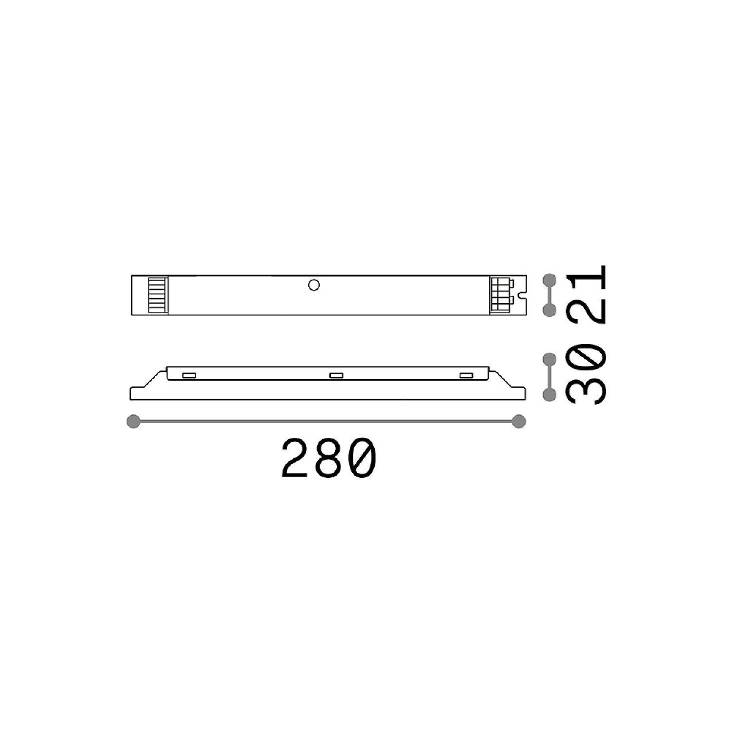 Sistema Lineare Driver Dali-Push Fluo Alluminio 27W 216287