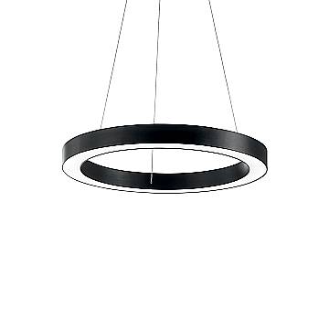 Sospensione Moderna Oracle Alluminio-Plastiche Nero Led 28W 3000K D50Cm