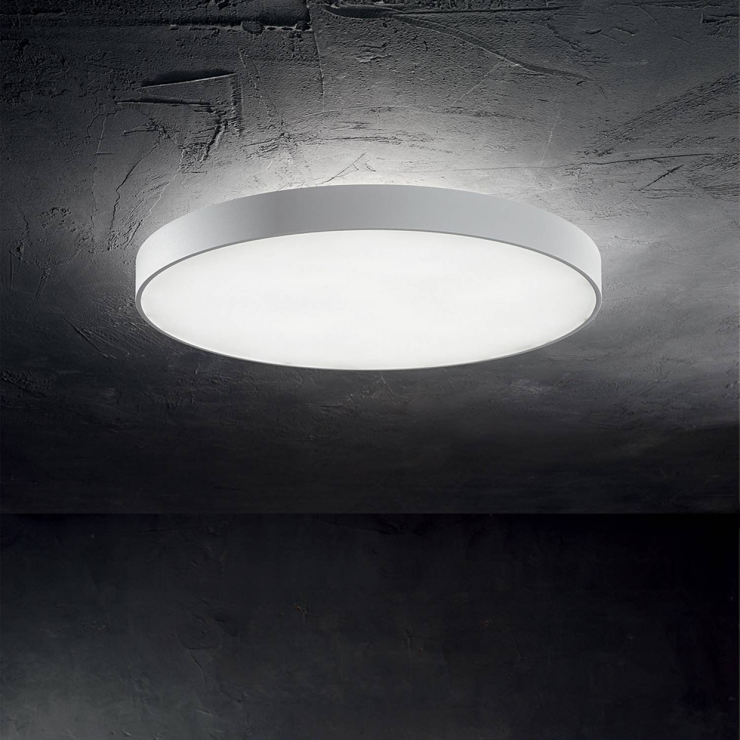 Plafoniera Moderna Halo Alluminio Bianco Led 32W 3000K Luce Calda 223209