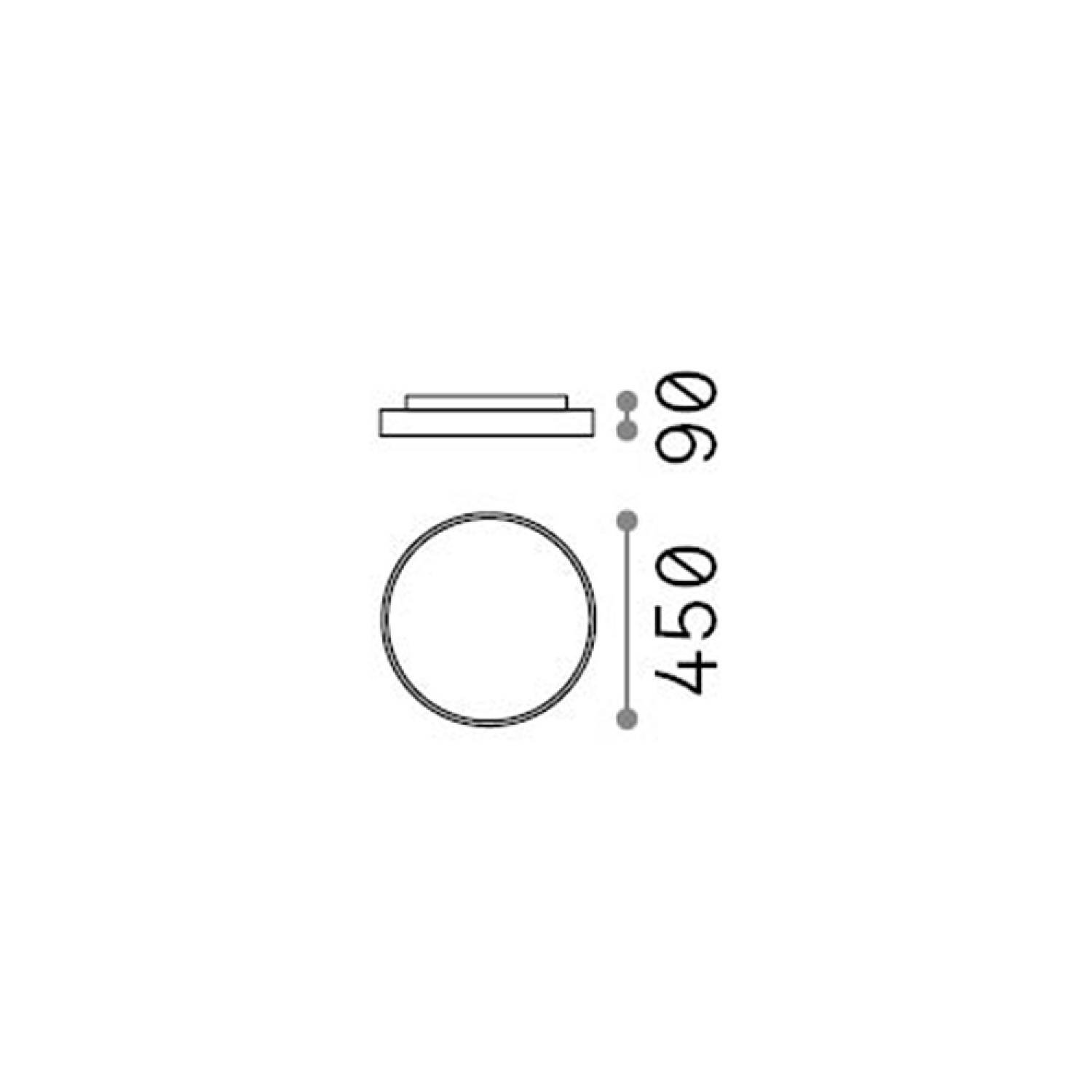 Plafoniera Moderna Halo Alluminio Bianco Led 32W 3000K Luce Calda 223209