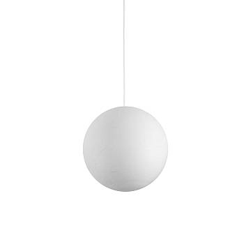 Sospensione Moderna Carta Metallo Bianco 1 Luce E27 D40Cm