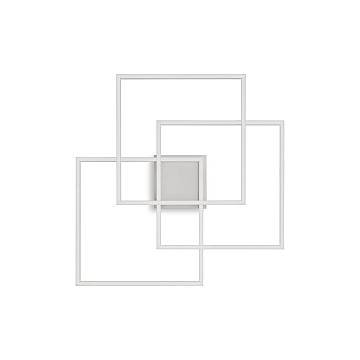 Plafoniera Moderna Frame Metallo Bianco Led 35W 3000K Luce Calda
