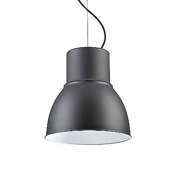 Sospensione Industrial-Minimal Breeze Metallo Grigio 1 Luce E27 D46,5Cm