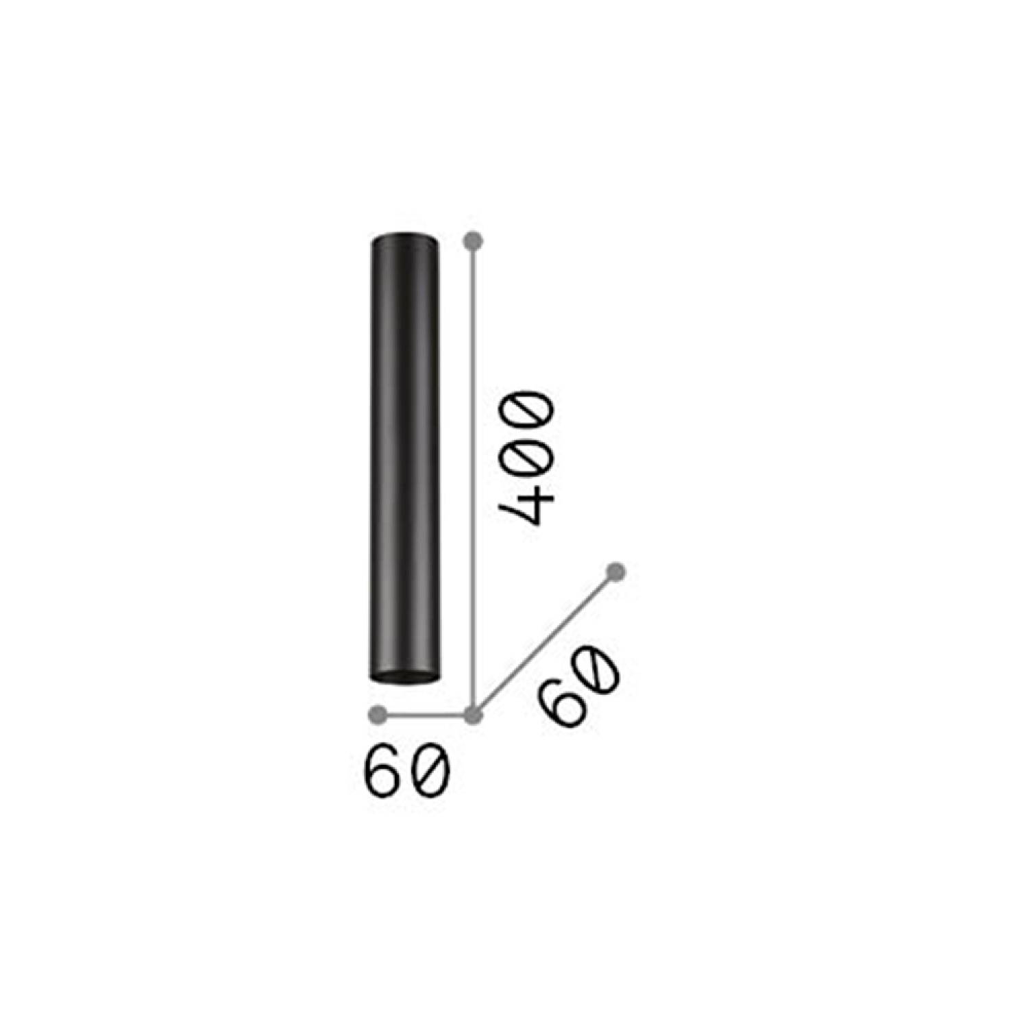 Plafoniera Moderna Look Metallo Bianco 1 Luce 7W 3000K Luce Calda H40Cm 233215