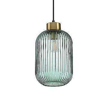 Sospensione Vintage-Decò Mint-3 Metallo Verde 1 Luce E27