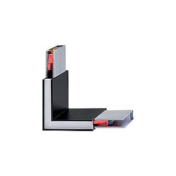 Lampada Angolare Corner Linus Alluminio Nero Led 4W 3000K Luce Calda